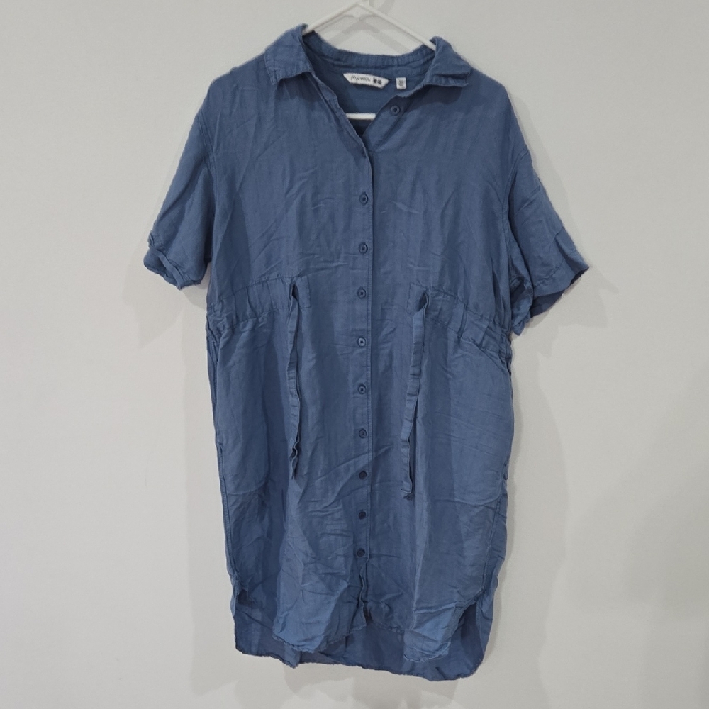 JW ANDERSON Uniqlo Collabora Sz XXS Womens Blue Collared Denim Shirt Dress